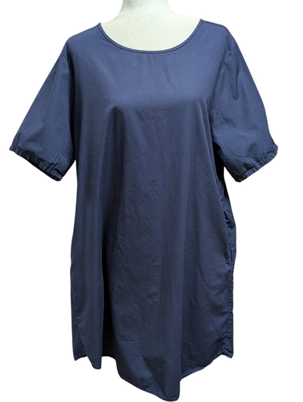 Cut Loose Blue Shift Organic Cotton Shift Dress Size Large - Picture 3 of 9